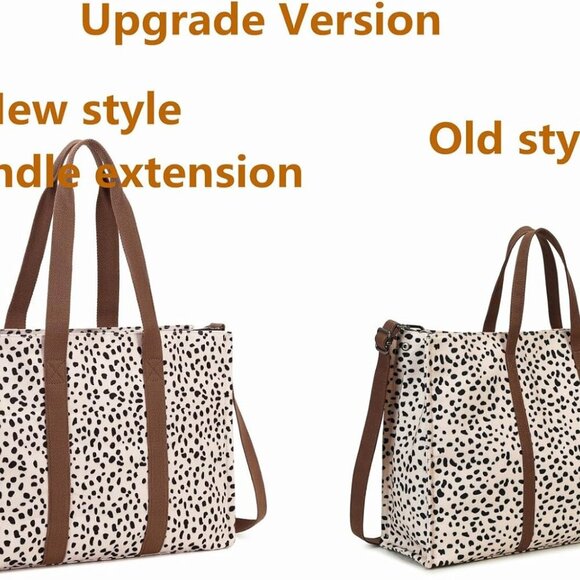 Laptop Tote Bag for Women Work 15.6 inch Canvas Shoulder Bags Computer Messenger - Picture 6 of 9